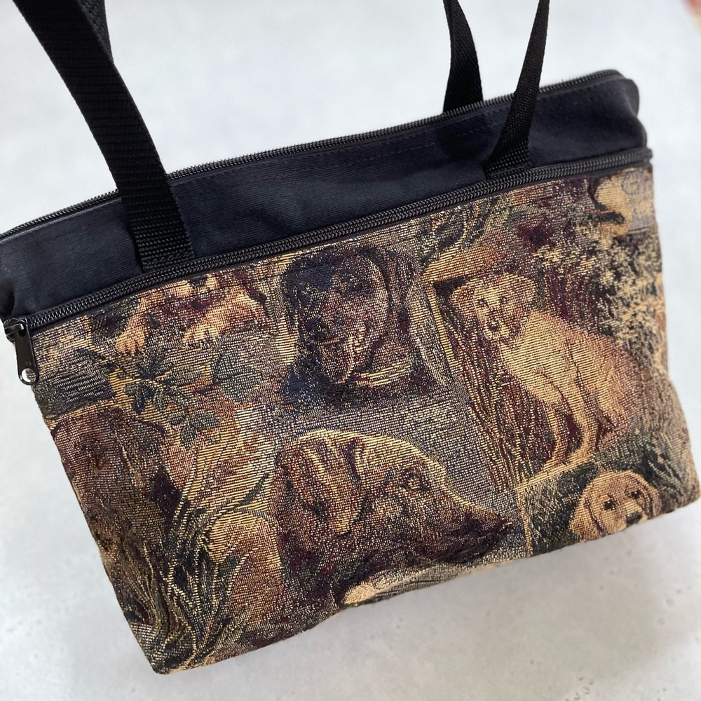 Small Cute Tapestry Dog Lab Labrador Shoulder Bag Purse - Picture 7 of 7